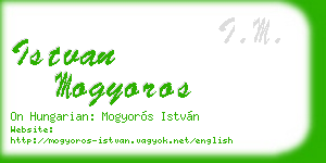 istvan mogyoros business card