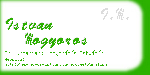 istvan mogyoros business card